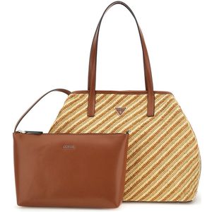 GUESS Shopper Schoudertas Vikky II Two In One Tote Bag Natural / Cognac Veelkleurig