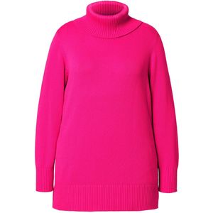 MIAMODA MIAMODA - Dames - Trui A-lijn colkraag - Neon bes - Maat 50+