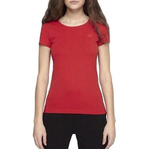 4F Women's T-shirt NOSH4-TSD001-62S, Vrouwen, Rood, T-shirt maat: S