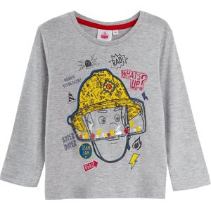 Brandweerman Sam longsleeve - grijs - Fireman Sam shirt - maat 98