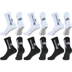 Set van 6 paar anti-slip voetbalsokken voor mannen - Comfortabele sportsokken voor voetbal, basketbal, hardlopen, yoga en wandelen