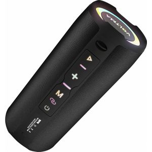 Voltma® Fusion Pro Bluetooth-luidspreker, draagbare draadloze luidspreker van 20W, IPX5 waterdicht met RGB-verlichting, 360° surround sound en Bluetooth 5.2, tot 18uur speeltijd met AUX, TF en USB-sleuf