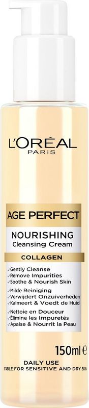 L'Oréal Paris - Age Perfect Cleasing Cream Collagen - Reinigingsmelk - 150 ml
