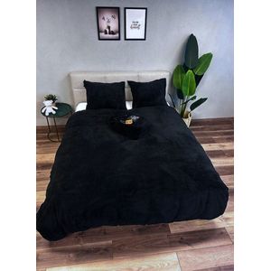 Beau Maison Teddy Fleece dekbedovertrek Black 140x200/220 cm