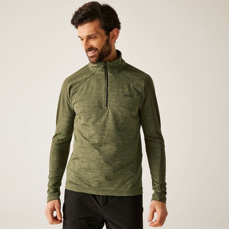 Hepley isolerende rekbare fleecetrui met 1/2 rits voor heren