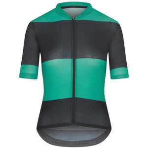 CafÉ Du Cycliste Angeline Korte Mouw Wielertrui Groen,Zwart XS Vrouw