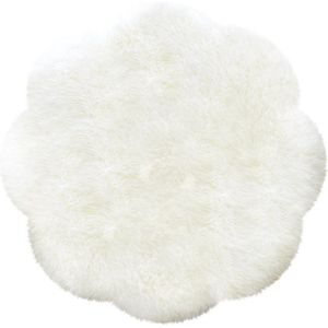 Kleed van schapenvacht speelkleed|wit| vloerkleed van schapenvacht