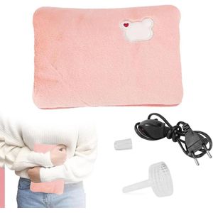 Elektrische Warmwaterkruik - Oplaadbaar, Geschikt voor Handbuik, Winterse Warmte, Roze Kleur.