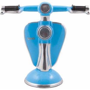 Lamp - Scooter - Lambretta - Licht blauw (turquoise) / Nickel - Zwaar aluminium - Met zwarte aan / uit schakelaar - Snoer 1.80 mtr.