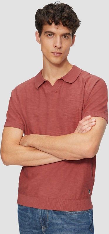 s.Oliver - Poloshirt - Effen - Katoen - Regular Fit - Logopatch