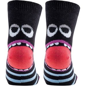 Kindersokken | Grappige sokken | Print: Monsters | Kleur: Meerkleurig | Maat: 31-34 | 6 paar