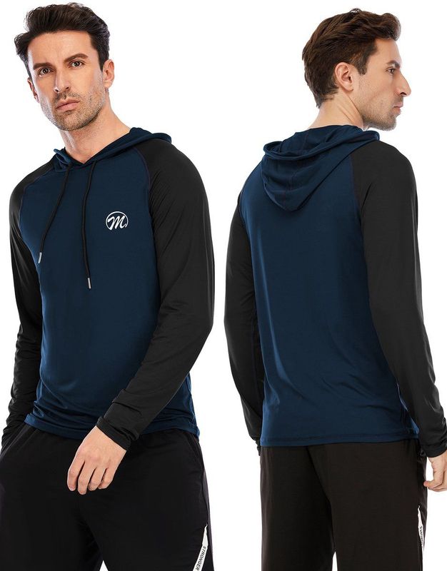 MEETHOO - Sporttrui Heren - Blauw - Trainingsjack - Dunne Uitvoering