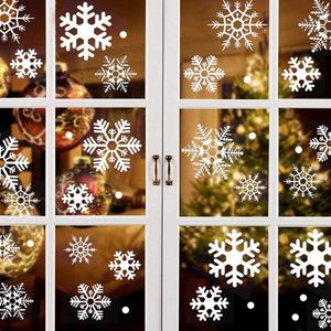 Selwo Sneeuwvlokken raamfoto's, 96 herbruikbaar, zelfklevend, statisch pvc-stickers, raamdecoratie, sneeuwvlok, raamdecoratie, kerstfoto's, raam, glas, kerstdecoratie