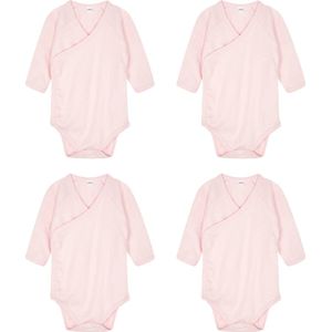 4 stuks Omslagromper zalm roze maat 3-6 maanden 62