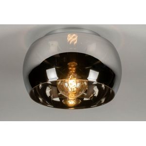 Lumidora Plafondlamp 73014 - Plafonniere - VICTORIA - E27 - Chroom - Glas - ⌀ 40 cm