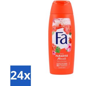 Fa - Paradise Moments - Douchecrème - Hibiscusbloem - 250 ml - Voordeelverpakking - 24 stuks