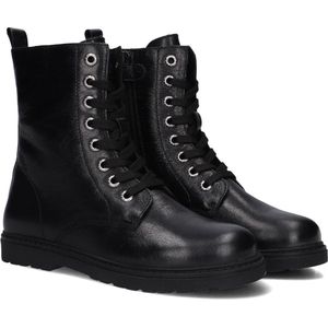 Apples & Pears B009048 Veterboots - Laarzen Met Veters - Meisjes - Zwart - Maat 34