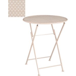 Mica Decorations Yentl Tafel - H70 x Ø60 cm - Ijzer - Roze