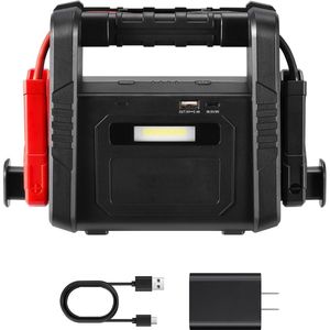 Starthulp - 4000 A Peak - Auto-Accu-Powerpack - Draagbare Booster met Luchtcompressor - Voor Alle Benzinemotoren en Tot 10 L Dieselmotoren