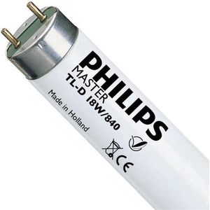 Philips TL-D Super 80 TL-lamp G13 - 18W - Koel Wit Licht - Niet Dimbaar - 20 stuks