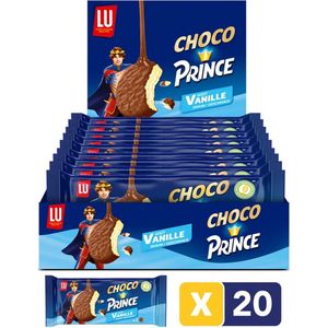 Choco Prince vanille duo - gevulde koeken met vanille - 57g x 20