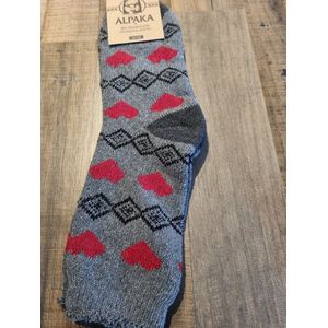 1 Paar - Alpaca Wollen Sokken - Maat 35-38 - Wintersokken - Huissokken - Cadeau Artikel - Vrijetijdsokken
