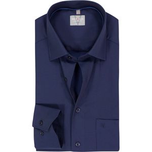 MARVELIS - Comfort Fit - Overhemd - Donkerblauw - Strijkvrij