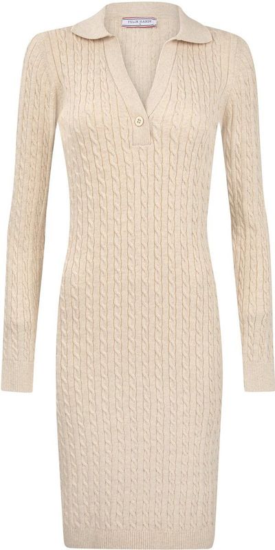 Felix Hardy Gebreide jurk  beige