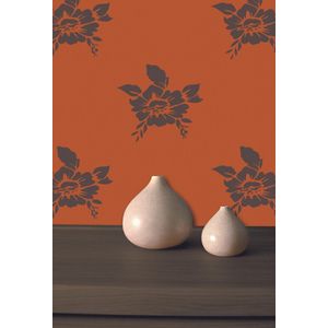 Dutch Wallcoverings Vliesbehang small flower - oranje