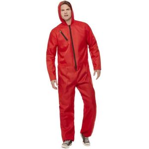 Smiffy's - Boef Kostuum - Spaanse Bank Overvaller Rio - Man - Rood - Small - Carnavalskleding - Verkleedkleding
