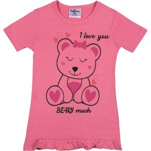 Fun2Wear - Beary Much Bigshirt | Cradle Pink - Katoen - Maat 170/176