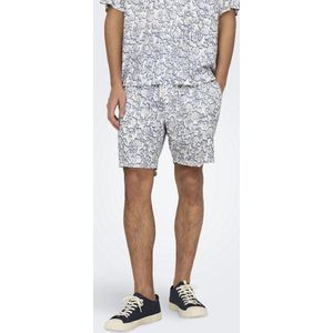 Only & Sons - Onstel Dash Life Reg Aop Shorts - Wit - Korte Broeken