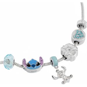Stitch - Bedelarmband - Verzilverde - Imitatie Rhodium - Zonder Edelsteen