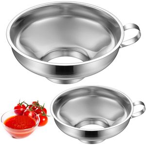 Ibenzoa® Set van 2 Trechters van Roestvrij Staal – Perfect voor Jam, Chutneys en Meer