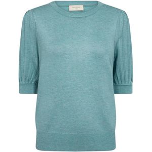 Freequent Trui Fqjoel Pullover 204792 Dusty Turquoise Melange Dames Maat - M