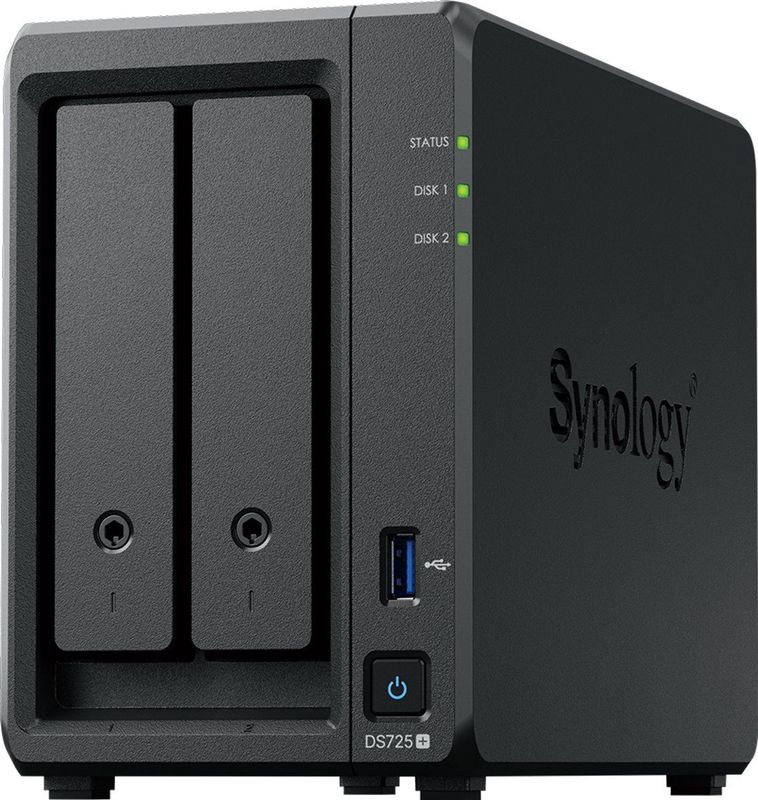 Synology DS725+ 2Bay 8TB NAS met 2x 4TB Synology Plus HDD