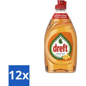 Dreft - Clean & Fresh - Handafwasmiddel - Sinaasappel - 383 ml - Voordeelverpakking - 12 stuks
