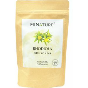 Rhodiola Capsules 180 stuks - 450mg Poeder van Rhodiola Rosea per Vegan Capsule - Rozewortel
