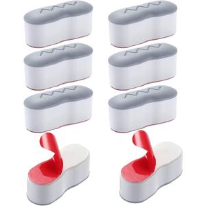 8Pcs Toilet Seat Bumpers - Universele Lid Lifter Gasket - Toilet Lid Seat Buffer Spacers - Vervangingsbumpers met Sterke Lijm voor Thuis - Hotel - School - Wit