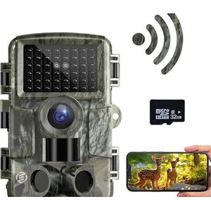 Equivera Wildcamera voor Buiten - Wildcamera met Nachtzicht - WiFi - Hoge Resolutie - Waterdicht - Wild Camera - Premium