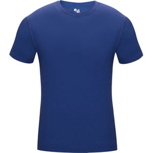 BADGER SPORT - Shirt Met Korte Mouwen - Pro Compression - Diverse Sporten - Volwassenen - Polyester/Elastaan - Heren - Ronde Hals - Ondershirt - Zweet Afvoerend - Kobalt Blauw - Medium