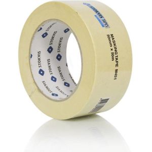 Afplaktape Standaard Wit Bi 100Mmx50M - 1 Rol