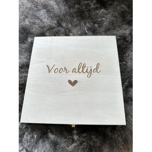 Cadeau - Herinnering kist - Bewaarkist - Opbergkist - Voor Altijd - Geschenk - Afscheid & Troost AF1879