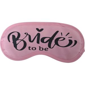 TWOA - Slaapmasker bride to be - slaapmasker bruid - slaapmasker vrijgezellenfeest - roze met zwarte tekst