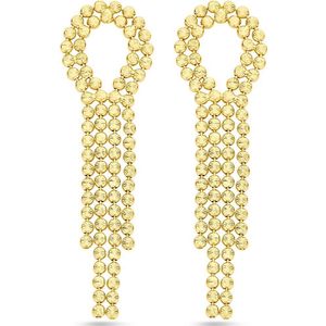 Zilver Verguld Oorhangers - Geel - Gediamanteerd - 72 mm - 1 Micron
