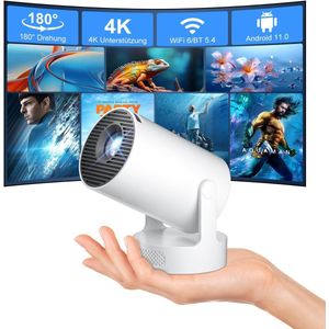 Full HD Projector met Android 11 en Wi-Fi 6 voor Thuisbioscoop