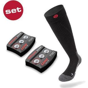 Lenz Lithium pack 700 + Lenz Heated Sock 3.0 - 45-47 - Zwart