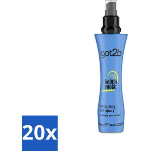 20 x Got2B - Salt Spray - Beach Babe - 200 ml - Beach Look - Zout Spray - Textuur Haar - Volume Haar - Strandlook