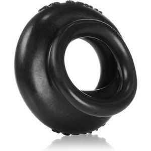 Oxballs juicy xl dikke volle cockring - zwart - ontworpen om een vacuümafdichting te creëren tijdens het pompen