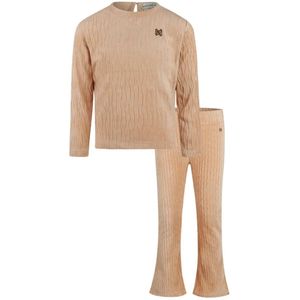 Koko Noko meisjes kledingset Shirt en Flared broek Beige maat 140